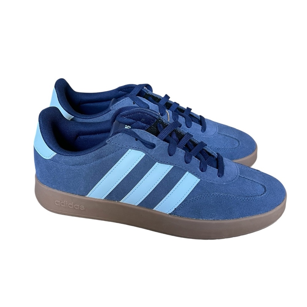 Adidas Barreda Sneakers Navy with Sky Blue Accents Gum Sole New In Box Men’s 12